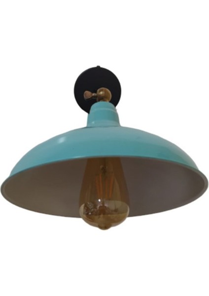 Rustik Retro Su Yeşili Mafsallı Dekoratif Hareketli Duvar Aplik