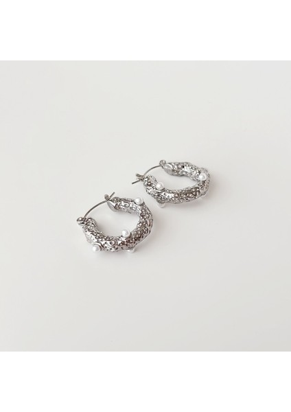 Mars Grey Steel Earring | Çelik Küpe modelleri