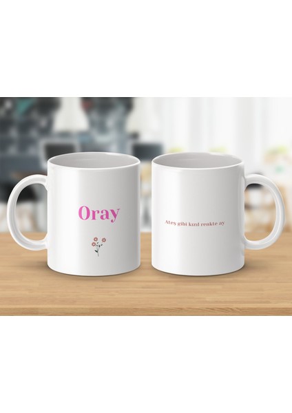 Oray İsimli Kupa Bardak - İsimli Bardak - Hediye Kupa Bardak - Kahve Kupa Bardak