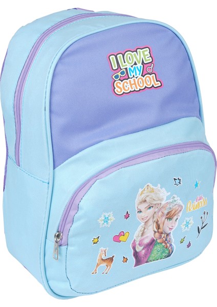 3030 Frozen Desenli Mavi Anaokul Çantası