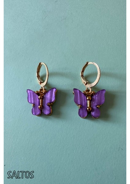 2'li Küpe Beyaz ve Pembe Kelebekli Gold Küpe Doğum Günü Hediyesi Sevgiliye Kelebekli Küpe Hediyesi modelleri