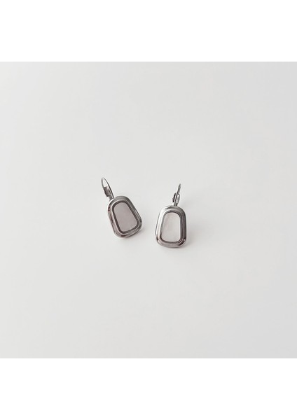 Libre Grey Steel Earring | Çelik Küpe