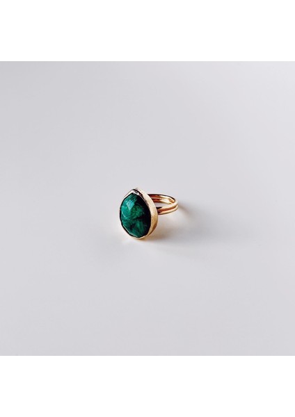 Emerald Steel Ring / Çelik Yüzük
