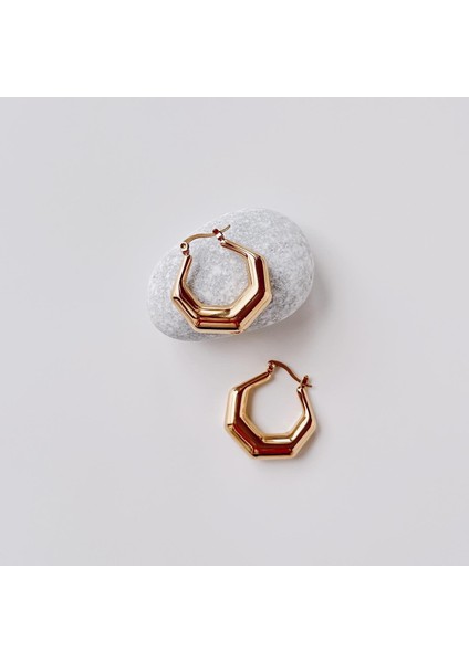 Pentagon Steel Earring | Çelik Küpe fiyatları