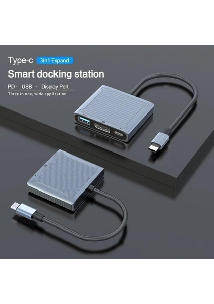 Type-C To Displayport Multifunction 8k 60hz Çevirici Dönüştürücü Aktarıcı Adaptör