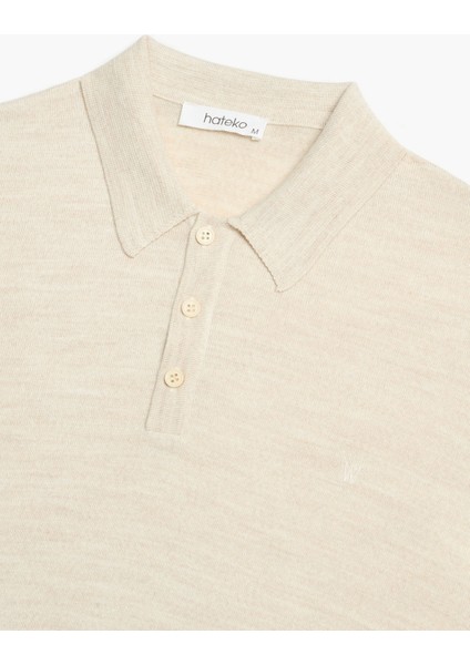 Erkek %50 Yün Polo Yaka Kazak modelleri