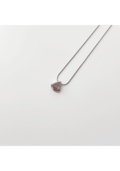 Shilling Grey Steel Necklace | Çelik Kolye
