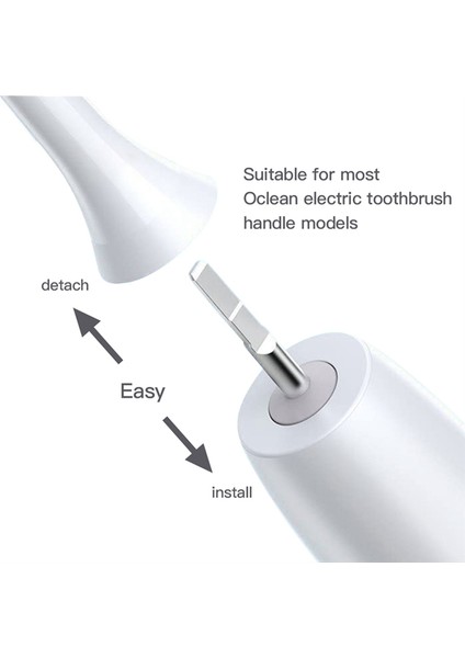 Oclean x Pro/ Z1/ F1/ One/ Air 2 /se Yumuşak Dupont Derin Temizleme Nozulları Için 12 Adet Yedek Fırça Başlığı, E (Yurt Dışından) modelleri