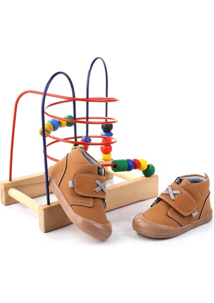 ARZN-4132 Cırtlı Kaymaz Taban Erkek Bebek Bot