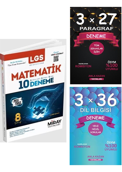 8. Sınıf LGS Matematik 10 Deneme - Anla Kazan Dil Bilgisi – Paragraf Denemesi