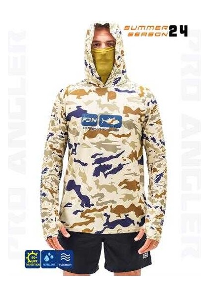 Pro Angler S24 Buff&hoodie Natural Camo Medium (M)