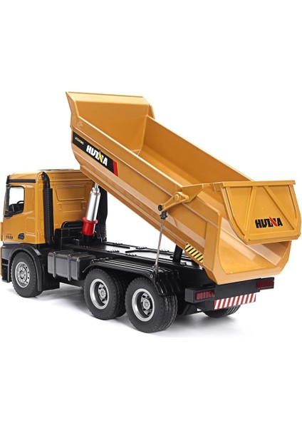 Huına 1/14 10 Kanal Full Metal Rc Model Profesyonel Uzaktan Kumandalı Damperli Kamyon İş Makinası - 2.4G Full Fonksiyon Sesli Ve Işıklı - 1582