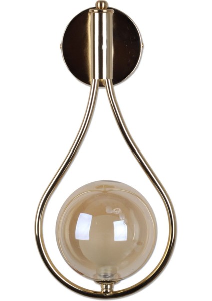 Bubble Lamp Damla Model Altın Sarı Renk Kaplamalı Camlı Aplik (Ampul Dahil) fiyatları