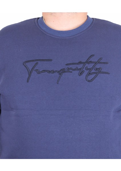 Mocgrande Erkek Büyük Beden Sıfır Yaka Sweat Twenty 24200 Indıgo fiyatları