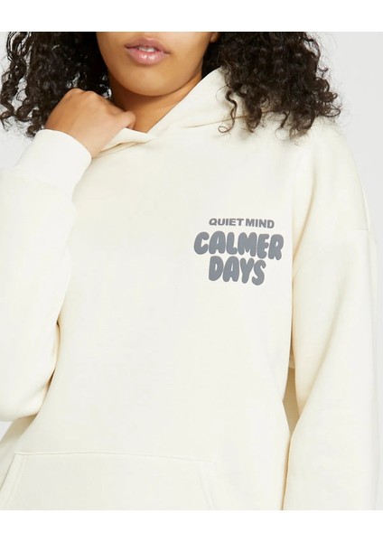 Kadın Kapşonlu/Kapüşonlu Içi Polar Uzun Kollu Baskılı Hoodie Sweatshirt fiyatları