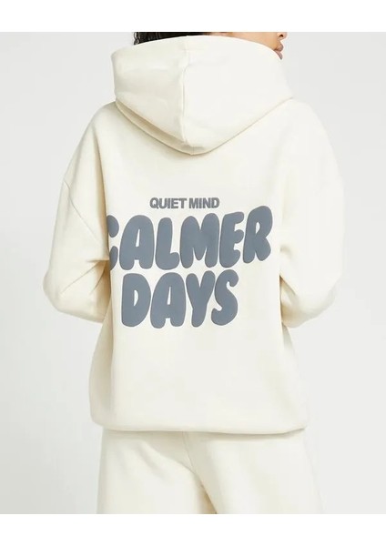 Kadın Kapşonlu/Kapüşonlu Içi Polar Uzun Kollu Baskılı Hoodie Sweatshirt modelleri