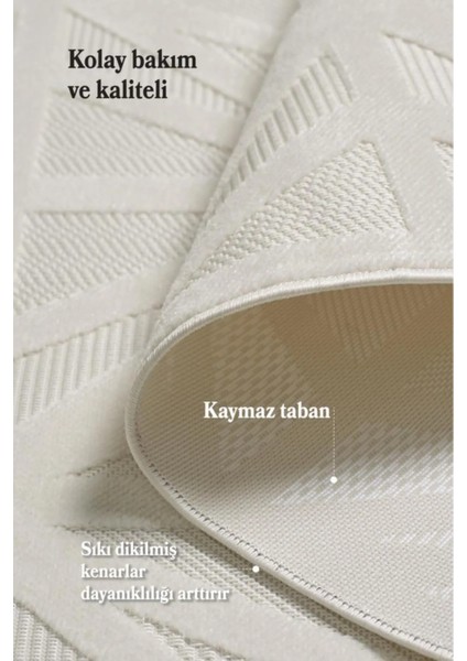 Modern Tasarım Sisal Kaydırmaz Dokuma Tabanlı Ince Makine Halısı Krem Renk indirimleri