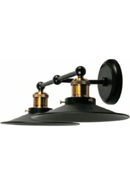 Retro 2'li Mafsallı Dekoratif Rustif Duvar Aplik