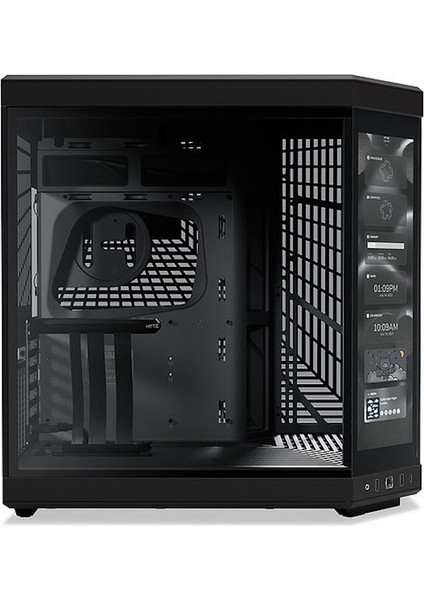 Y70 Touch Pitch Black Temperli Cam USB 3.2 E-Atx Dual Chamber Mid Tower Dokunmatik Ekranlı Gaming Kasa (CS-HYTE-Y70TTI-BB )