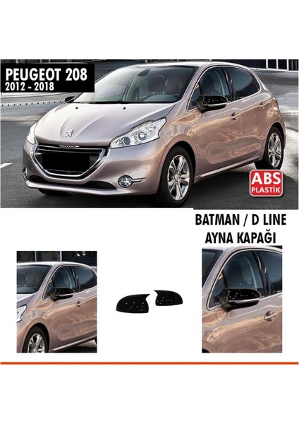 208 Batman Ayna Kapağı Piano Black / 2021 Sonrası