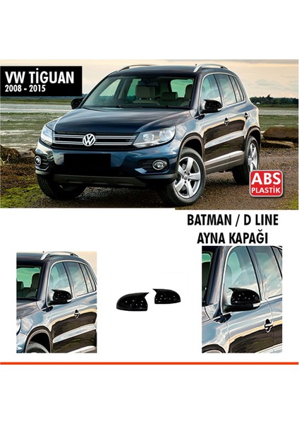 Tiguan Batman Ayna Kapağı Piano Black / 2008-2015