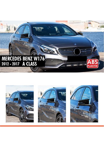 A Class W176 Batman Ayna Kapağı Piano Black / 2012-2018