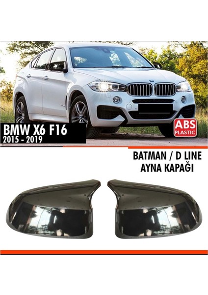 X6 F16 Batman Ayna Kapağı Piano Black / 2014 - 2019