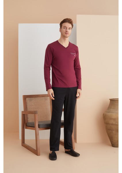 V Yaka Erkek Pijama Takımı 1251