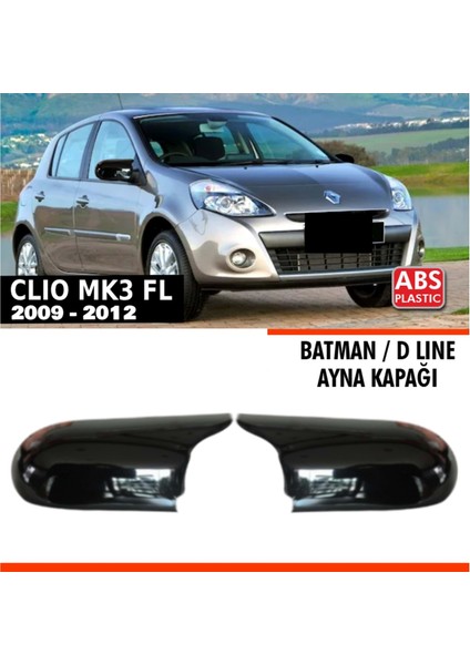 Clio 3 Fl Batman Ayna Kapağı Piano Black / 2009-2012