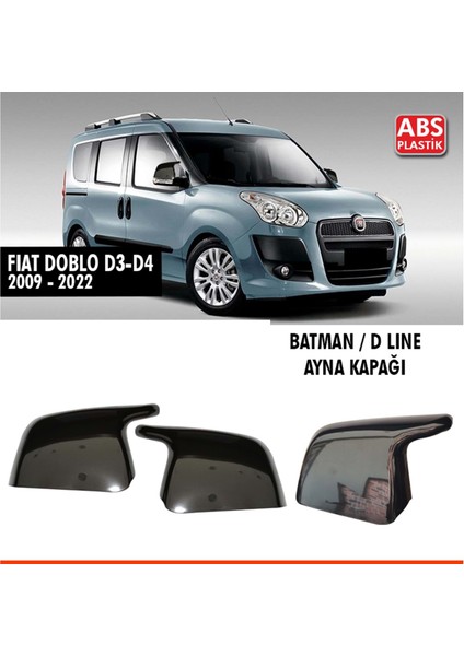 Doblo Batman Ayna Kapağı Piano Black / 2009-2022