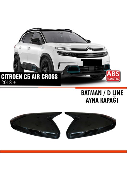 C5 Aircross Batman Ayna Kapağı Piano Black / 2018 Sonrası