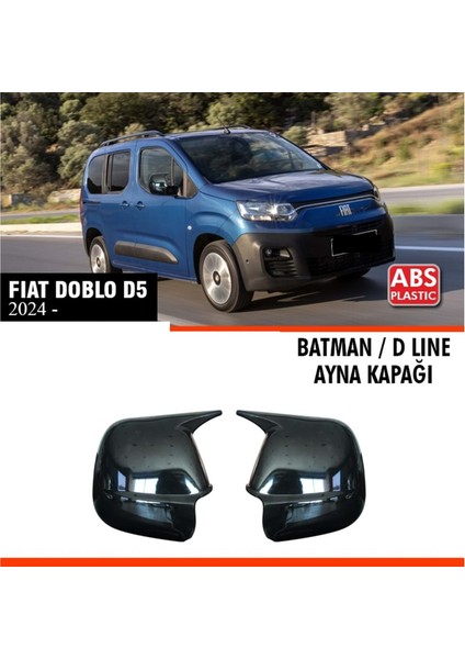 Doblo Batman Ayna Kapağı Piano Black / 2024 Sonrası