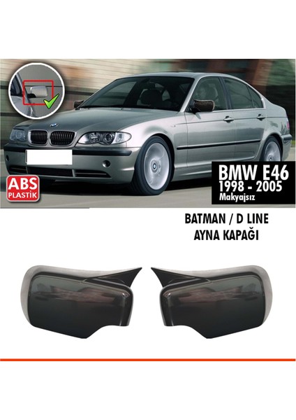 E46 Batman Ayna Kapağı Piano Black / 1998 - 2005