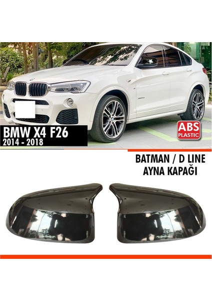 X4 F26 Batman Ayna Kapağı Piano Black / 2014 - 2018