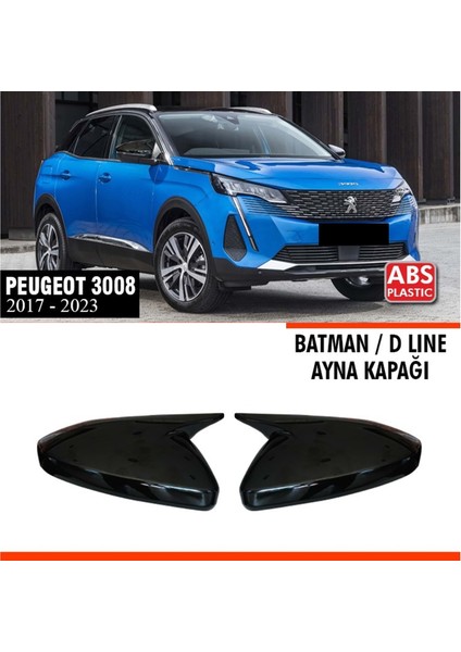 3008 Batman Ayna Kapağı Piano Black / 2017 Sonrası