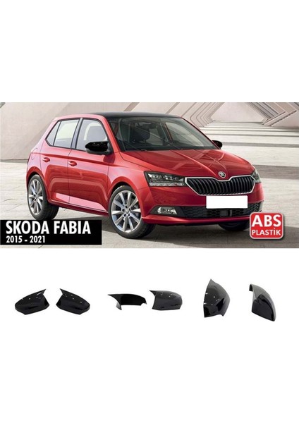 Fabia Mk3 Batman Ayna Kapağı Piano Black / 2015-2021 (Sinyalli)