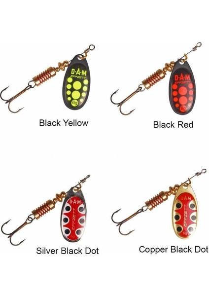 Effzett Standard Spinner 3 gr #1 Kaşık Silver Black Dot