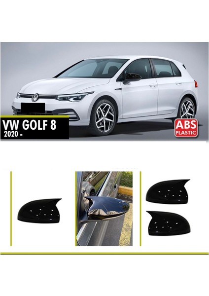 Golf Mk8 Batman Ayna Kapağı Piano Black / 2020 -