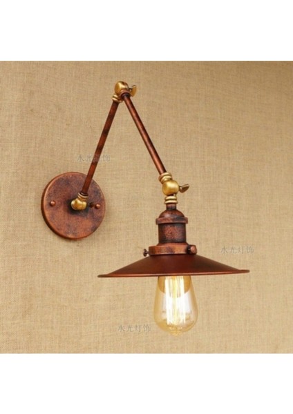 S Retro Metal Bakır Eskitme Akrobat Aplik Duvar Lambası 23 cm En