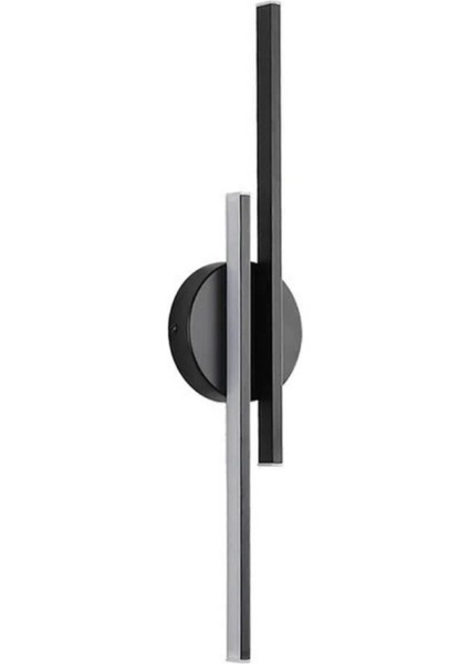 Modern Aplik Çift Yönlü Çubuk LED Siyah Beyaz Işık Lineer Avize Armatür 50 cm fiyatları