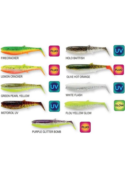 Cannibal Shad 10CM 9gr Sahte Balık Chartreuse Pumpkin