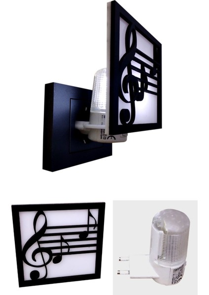 Sol Kablosuz Priz Aplik Modern LED Gece Duvar Lambası Mini Aplik