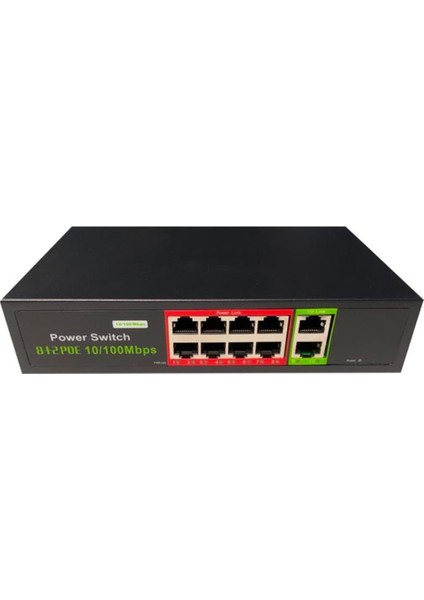 Uranıum POE-8002-96W 8 Port 10/100 + 2 Port 10/100 RJ45 Uplınk Poe Swıtch (Realt