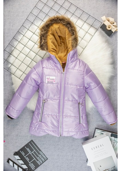 Su Geçirmez Çocuk Kışlık Mont | Sıcak ve Şık | Peluş Astarlı Okul Için Ideal Kız Çocuk Mont