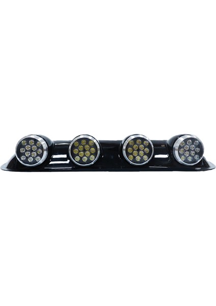 Offroad Sis Lambası Yuvarlak Siyah 12X4 LED 12-24V Set /LASS243