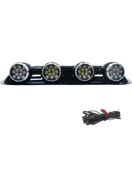 Offroad Sis Lambası Yuvarlak Siyah 12X4 LED 12-24V Set /LASS243
