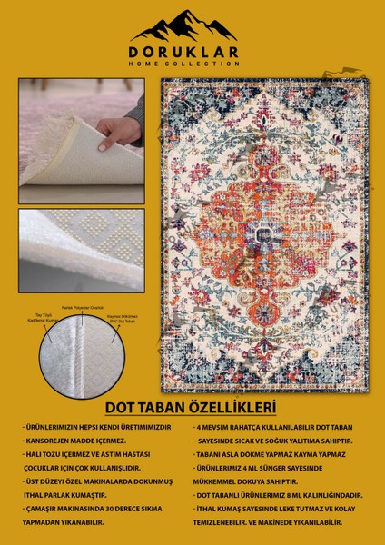Kaymaz Taban Yıkanabilir Vintage Halı fiyatları