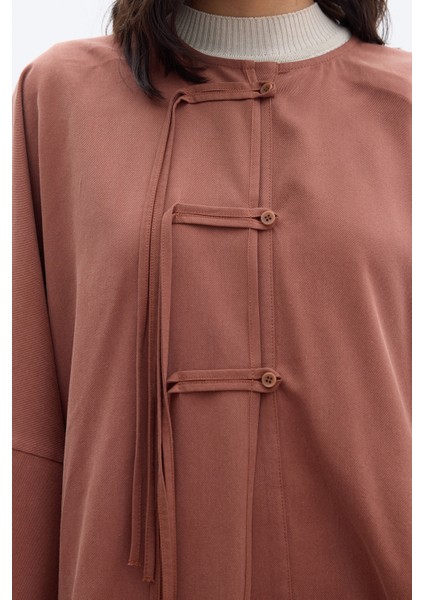 Tencel Bağlama Detaylı Gömlek Bakır fırsatları