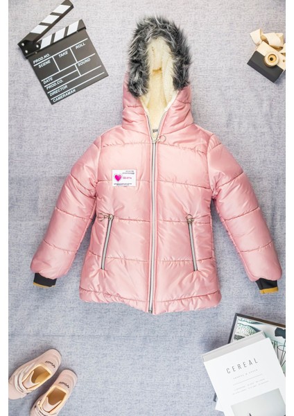 Su Geçirmez Çocuk Kışlık Mont | Sıcak ve Şık | Peluş Astarlı Okul Için Ideal Kız Çocuk Mont