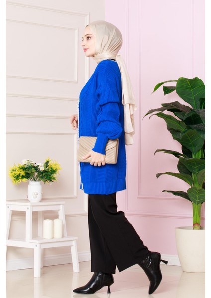 Çoban Dikişli Hırka-Saks Mavi fiyatları